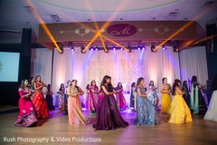 Sweet indian bride dancing with bridesmaids. Sweet indian bride dancing with bridesmaids.
