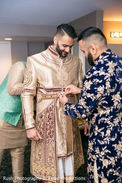 Indian groom with groomsmen fun moment Indian groom with groomsmen fun moment