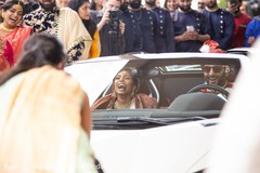 Indian couple at their post ceremony celebration. Indian couple at their post ceremony celebration.