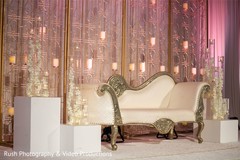 Elegant Indian wedding stage decoration. Elegant Indian wedding stage decoration.