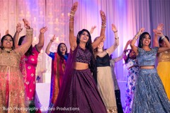 Upbeat Indian bride and bridesmaids reception dance. Upbeat Indian bride and bridesmaids reception dance.