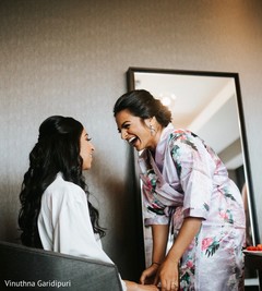 Bridesmaid is so happy for our Maharani. Bridesmaid is so happy for our Maharani.