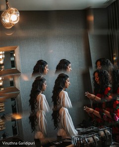 Creative picture of our Maharani getting make up done. Creative picture of our Maharani getting make up done.