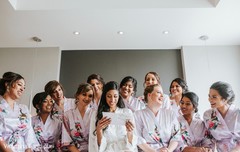 Beautiful maharani and bridesmaids reading a letter. Beautiful maharani and bridesmaids reading a letter.