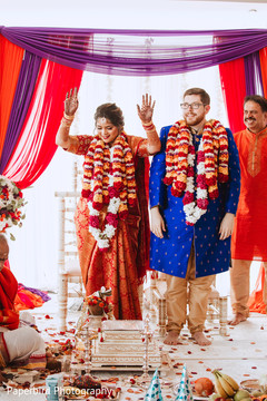 Sweet indian couple at their wedding ceremony. Sweet indian couple at their wedding ceremony.