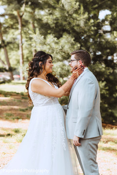 Lovely Indian bride and groom outdoors photo shoot. Lovely Indian bride and groom outdoors photo shoot.
