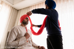 Indian groom getting ready for the bash. Indian groom getting ready for the bash.