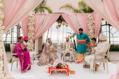 Raja and Maharani under the mandap. Raja and Maharani under the mandap.