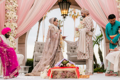 Indian bride and groom getting married. Indian bride and groom getting married.