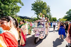 Baraat celebration in peculiar transportation. Baraat celebration in peculiar transportation.