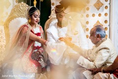 Indian couple receiving elder's blessings. Indian couple receiving elder's blessings.