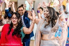 Indian bride having fun at reception party. Indian bride having fun at reception party.