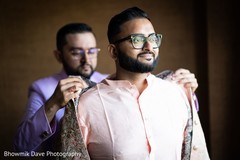 Indian groom getting ready. Indian groom getting ready.