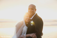 Indian bride and groom portrait by the beach Indian bride and groom portrait by the beach