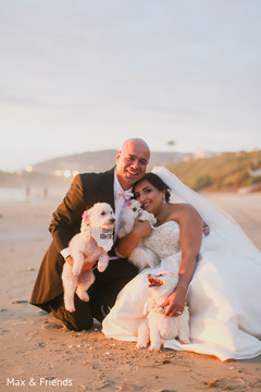 Beach themed indian bride and groom photo session Beach themed indian bride and groom photo session