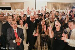 Indian newlyweds and guests joyful moment Indian newlyweds and guests joyful moment