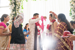 Indian bride and groom getting married. Indian bride and groom getting married.
