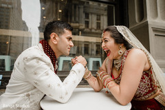 Fun moments between the newlyweds. Fun moments between the newlyweds.