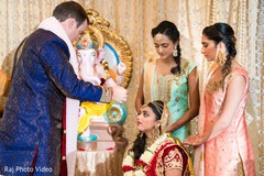 Maharani during the rituals. Maharani during the rituals.