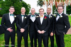 Indian groom with special guests. Indian groom with special guests.