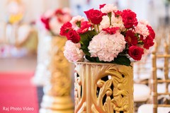 Floral arrangement details. Floral arrangement details.