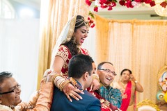 Joyful Maharani being carried by groomsmen. Joyful Maharani being carried by groomsmen.