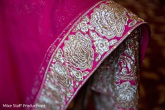 Stunning golden embroidery on maharanis ghoonghat. Stunning golden embroidery on maharanis ghoonghat.
