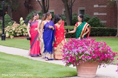 Indian bride walking to her ceremony. Indian bride walking to her ceremony.