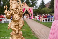 Stunning Indian wedding Ganesha Puja decor. Stunning Indian wedding Ganesha Puja decor.
