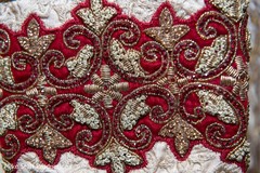 Stunning Indian bridal lehenga embroidery. Stunning Indian bridal lehenga embroidery.