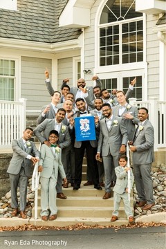 Graceful indian groom with groomsmen photo session. Graceful indian groom with groomsmen photo session.