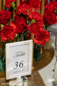 Elegant Indian wedding table number. Elegant Indian wedding table number.