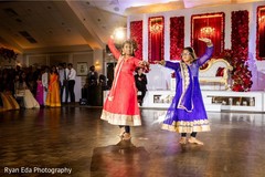 Lovely Indian girls dancing at wedding reception. Lovely Indian girls dancing at wedding reception.