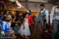 Upbeat Indian wedding reception scene. Upbeat Indian wedding reception scene.