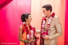 Joyful Indian couple at their wedding ceremony. Joyful Indian couple at their wedding ceremony.