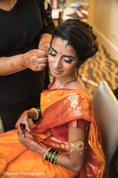 Indian bride getting ready for ceremony. Indian bride getting ready for ceremony.