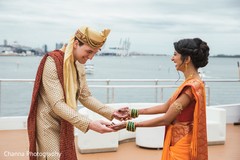 Indian couple's first look capture. Indian couple's first look capture.