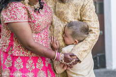 Kid posing with the couple. Kid posing with the couple.