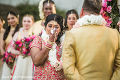 Indian bride and groom during the ceremony. Indian bride and groom during the ceremony.