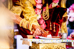 Charming indian couple during wedding ritual Charming indian couple during wedding ritual