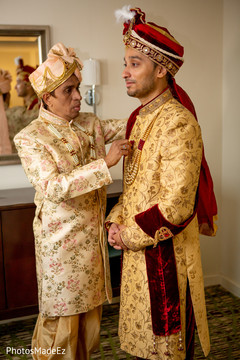 Enhancing groom getting ready for wedding ceremony Enhancing groom getting ready for wedding ceremony