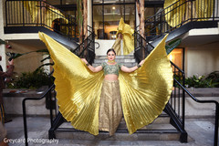 Stunning Indian sangeet dancers entrance. Stunning Indian sangeet dancers entrance.