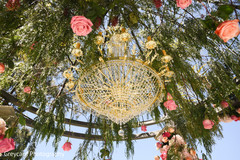 Impressive Indian wedding mandap chandelier. Impressive Indian wedding mandap chandelier.
