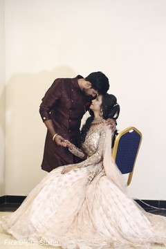Indian bride and groom posing for pictures. Indian bride and groom posing for pictures.