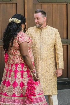 Bride and Raja posing for pictures. Bride and Raja posing for pictures.
