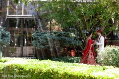 Indian bride and groom outdoors. Indian bride and groom outdoors.
