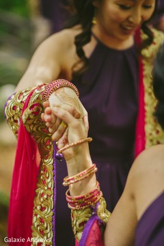 Indian bridesmaids holding hands capture. Indian bridesmaids holding hands capture.