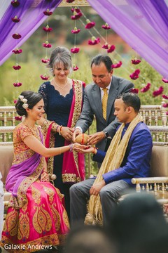 Indian couple holding the coconut. Indian couple holding the coconut.
