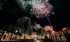 Magnificent indian wedding reception fireworks. Magnificent indian wedding reception fireworks.