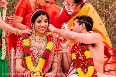 Tying of the Mangalsutra. Tying of the Mangalsutra.